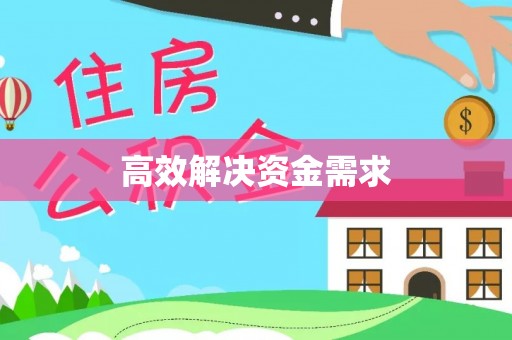 宁阳高效解决资金需求
